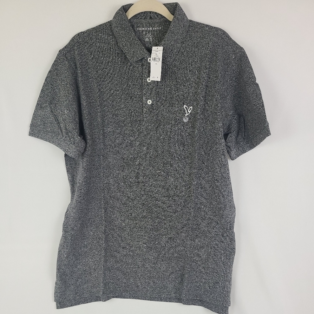 American Eagle Outfitters Short Sleeve Polo Gray  Men's Size S. NWT